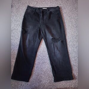SO High Rise Straight Black Jeans size 17